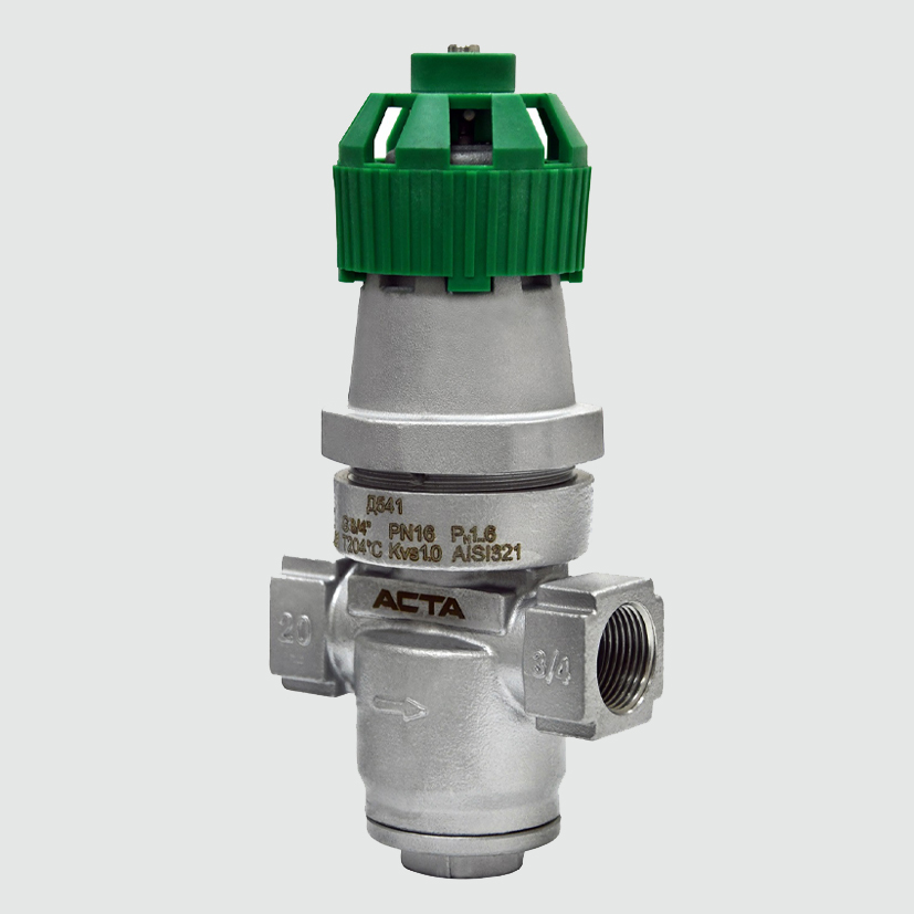 Редукционный клапан АСТА Д541 предназначен в системах пароснабжения и в системах сжатого воздуха 